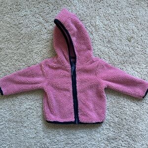 Primary Pink Fleece Baby Jacket